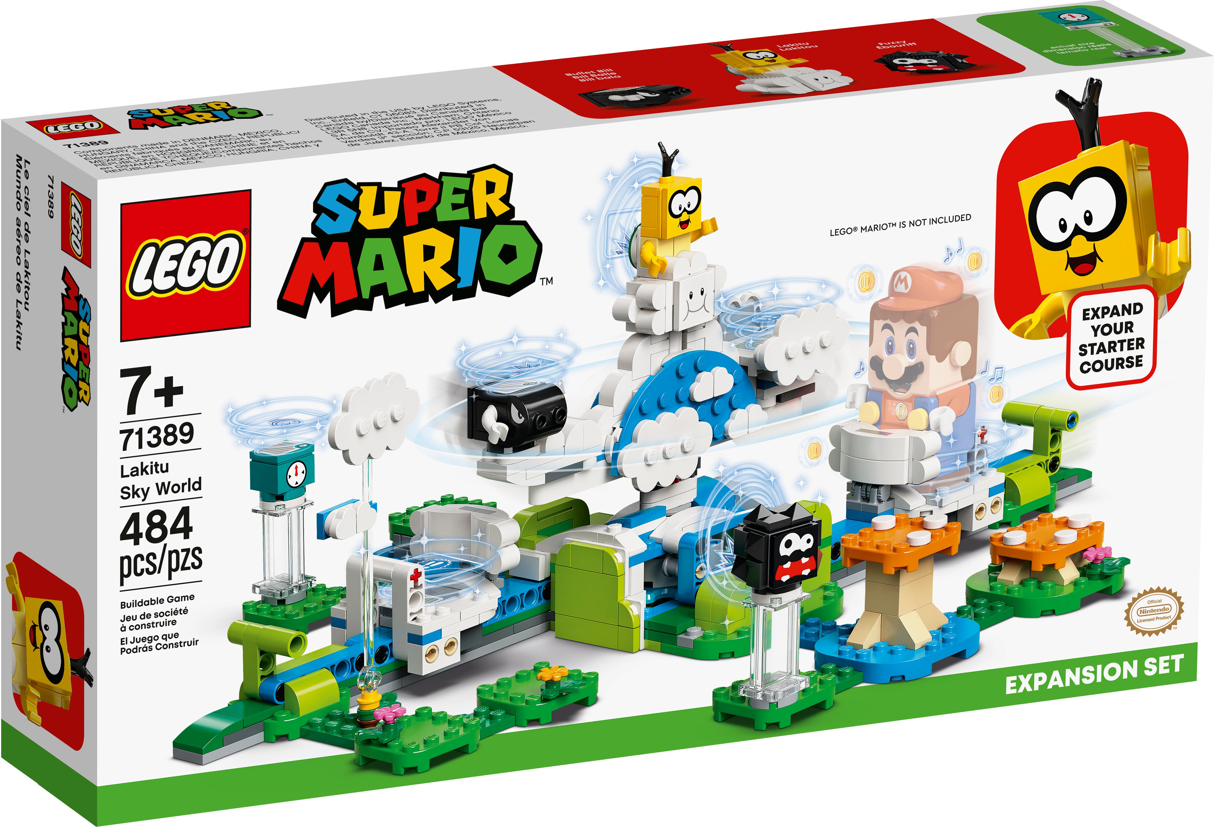 484 pcs Sealed New LEGO Super Mario 71389 Lakitu Sky World Expansion Set 7